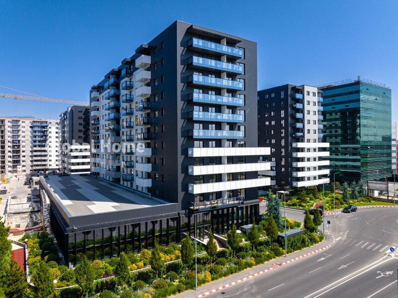 Cortina North Pipera, first rent, 3 rooms apartment + terrace + parking.